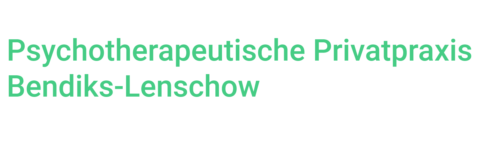 Psychotherapie Bendiks-Lenschow